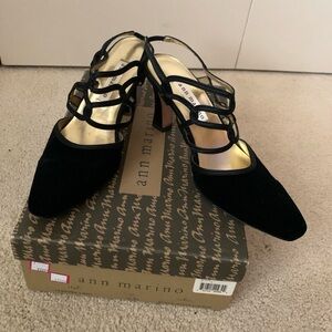 Black Velvet Ann Marino Shoes, 7M, 3.25” Heel, Like New